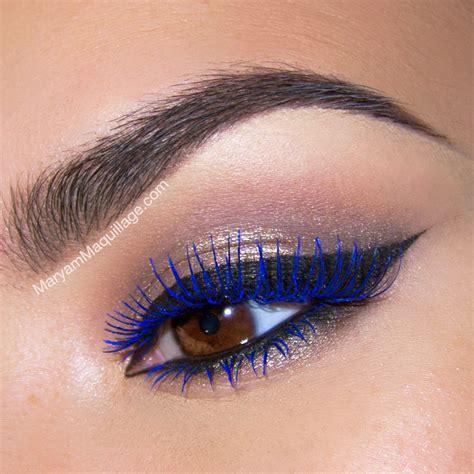 blue mascara for eye makeup.